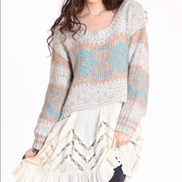 Free People Sweaters - Free People Fair Isle Cropped Sweater